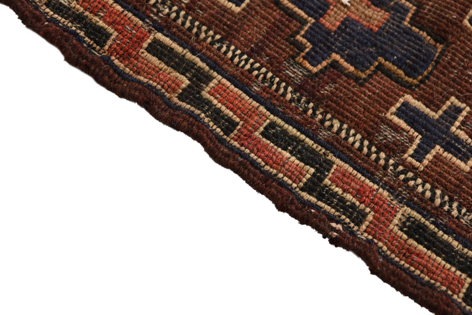 3' 8 x 6' 3 Hand Knotted Ghoochan Persian Wool Rug