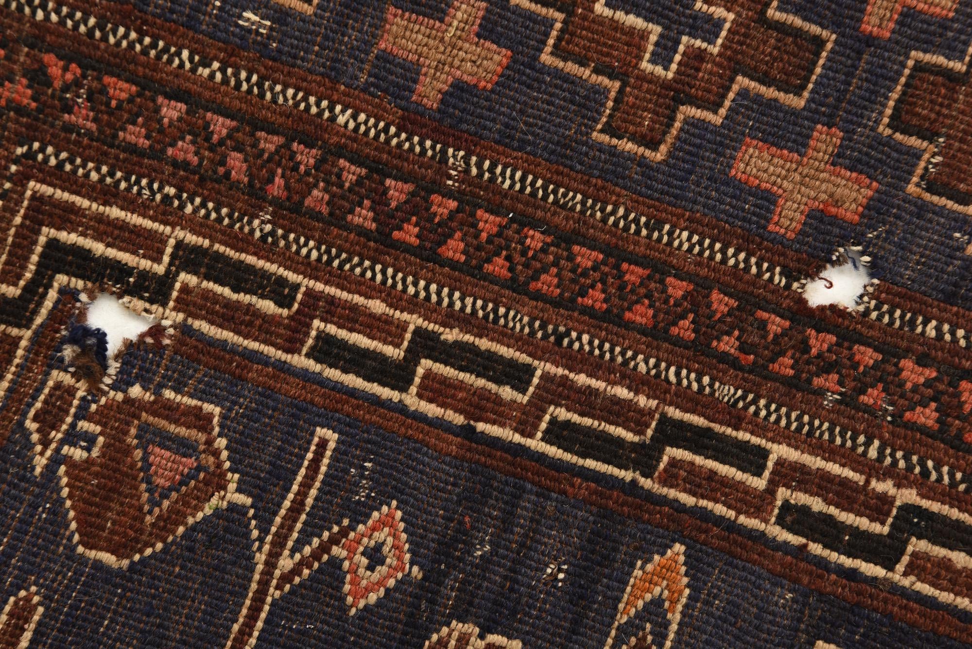 3' 8 x 6' 3 Hand Knotted Ghoochan Persian Wool Rug
