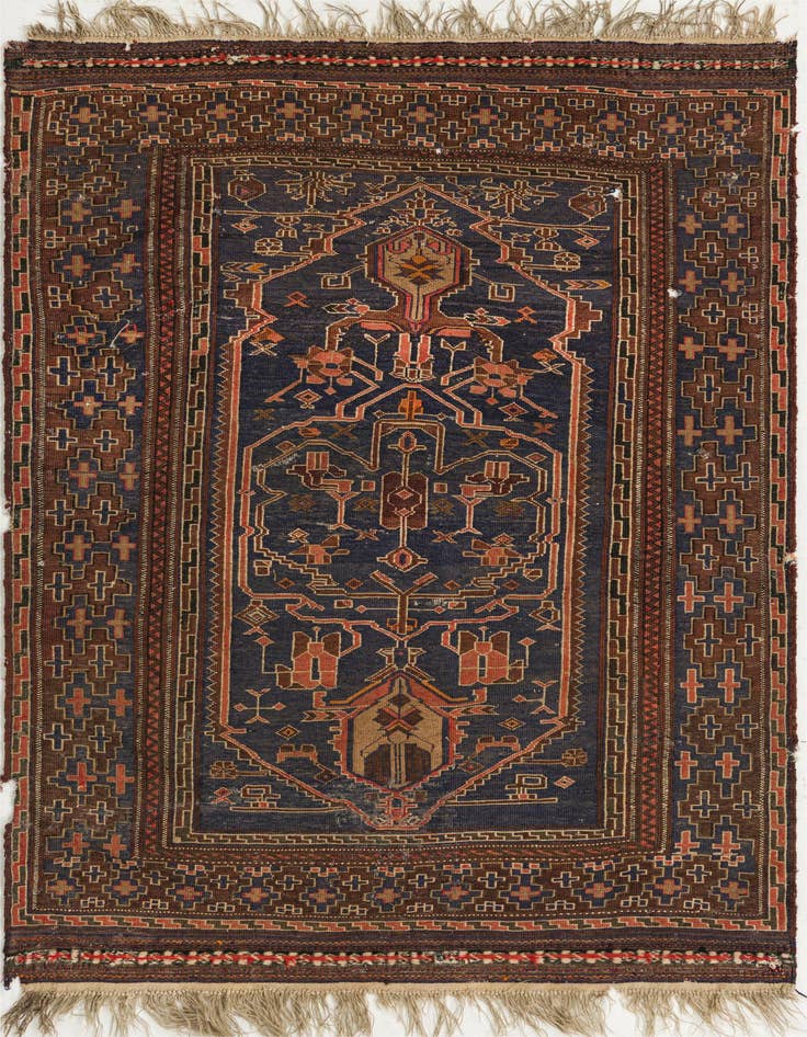 Detail image of 3' 8 x 6' 3 Hand Knotted Ghoochan Persian Wool Rug