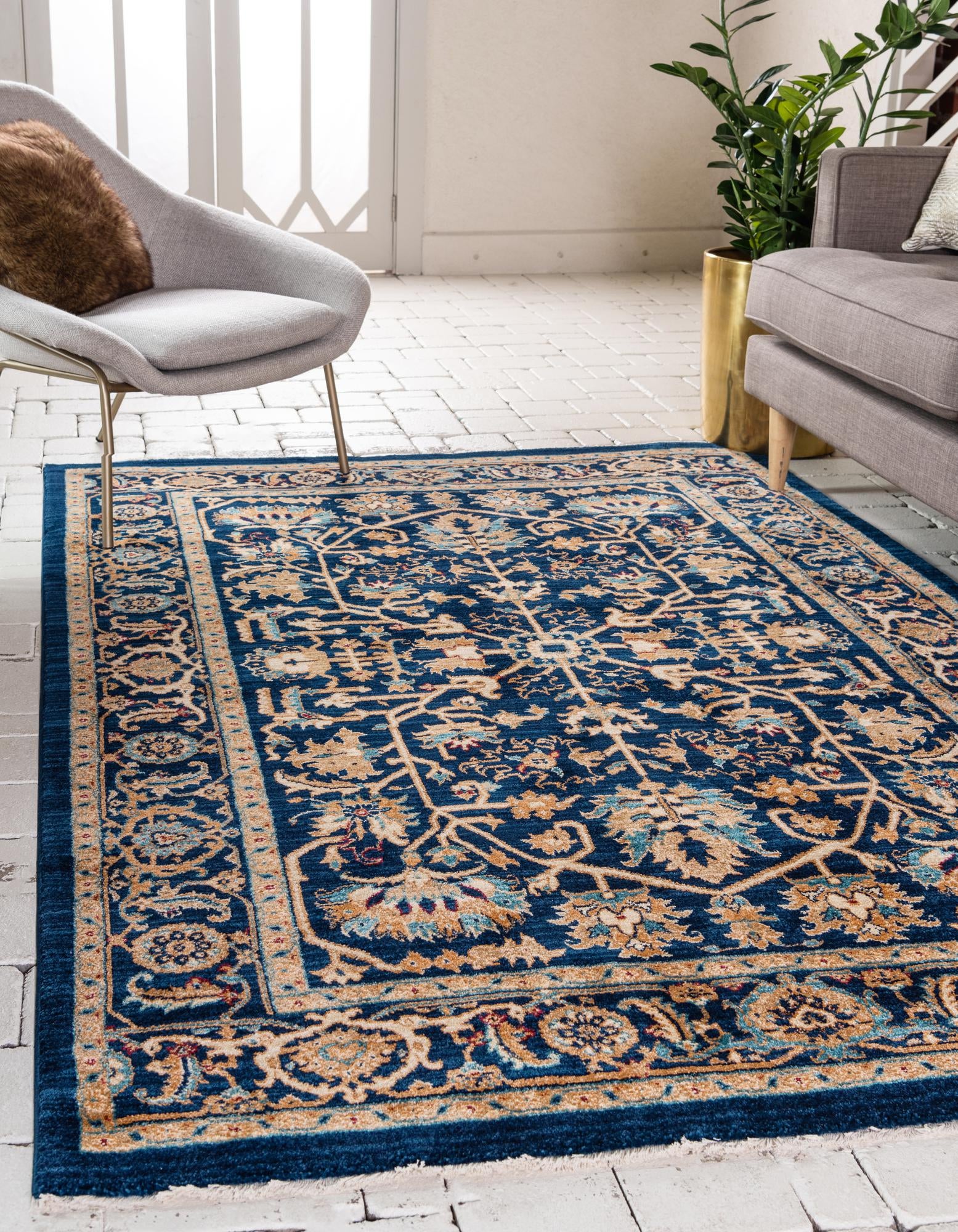 Navy Blue Graham Rug