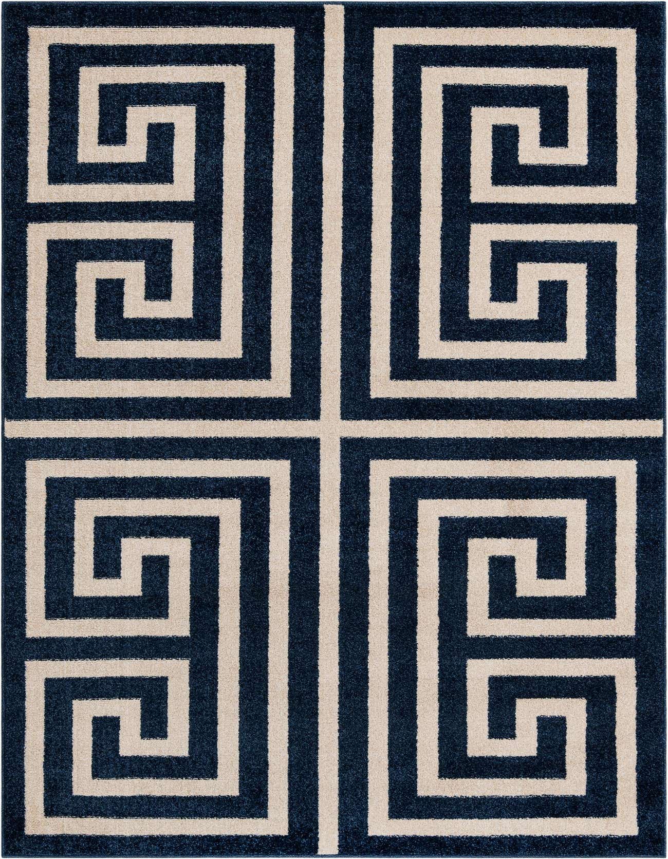 5' 3 x 8' Greek Key Rug
