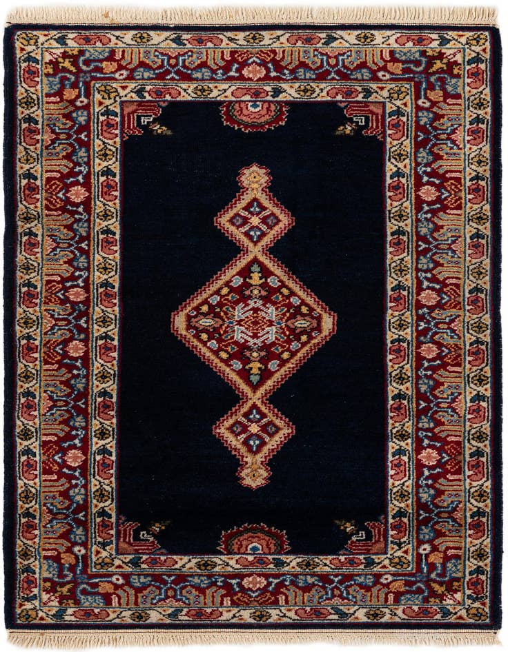 Detail image of 2' 10 x 5' Hand Knotted Hamedan Wool Rug