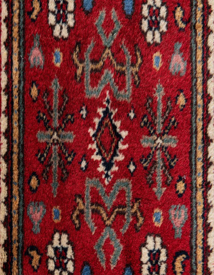 Detail image of 4' 7 x 7' 1  Hand Knotted Hamedan Wool Rug