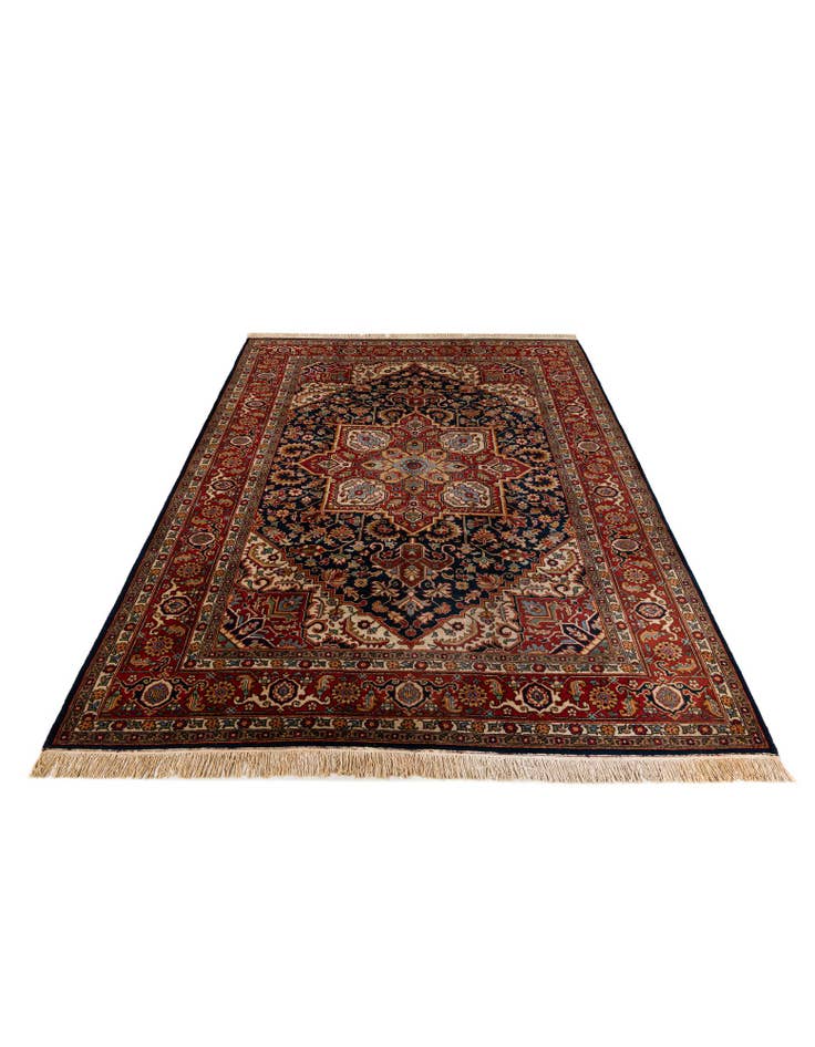 Detail image of 7' 5 x 10' 6 Hand Knotted Hamedan Persian Wool Rug