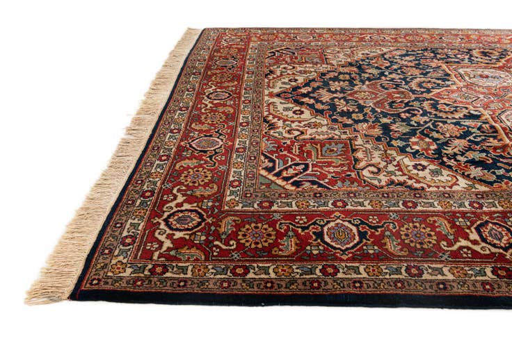 Detail image of 7' 5 x 10' 6 Hand Knotted Hamedan Persian Wool Rug