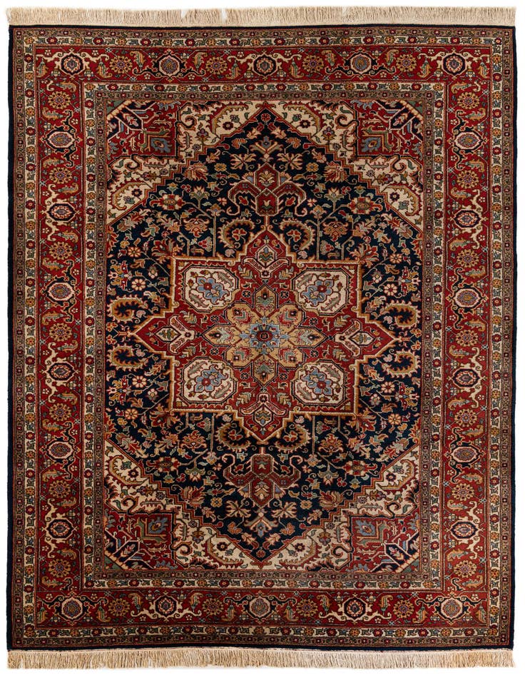 Detail image of 7' 5 x 10' 6 Hand Knotted Hamedan Persian Wool Rug