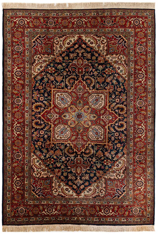 Detail image of 7' 5 x 10' 6 Hand Knotted Hamedan Persian Wool Rug