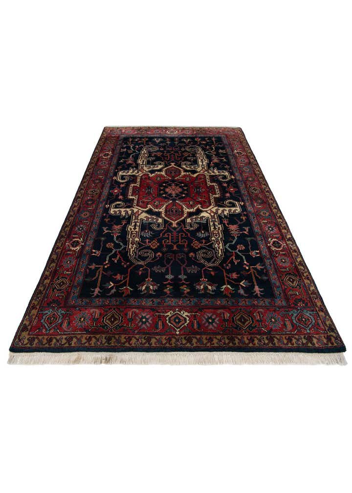 6' 7 x 9' 10 Hand Knotted Heriz Wool Rug