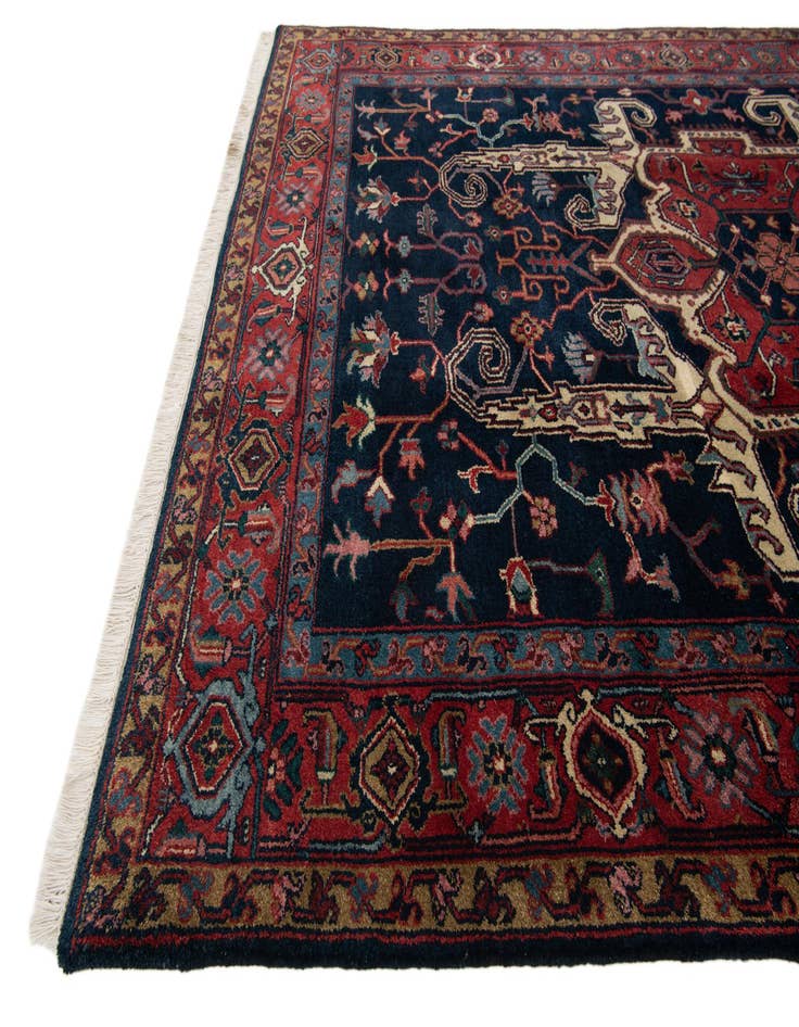 Detail image of 6' 7 x 9' 10 Hand Knotted Heriz Wool Rug