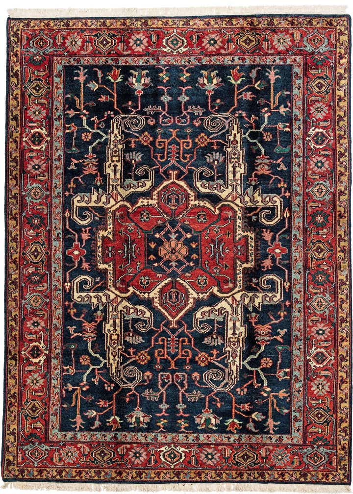 6' 7 x 9' 9 Hand Knotted Heriz Wool Rug