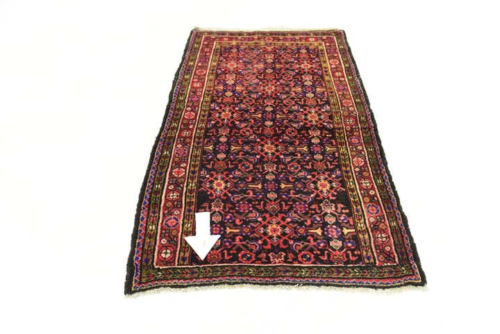 3' 9 x 6' 7 Hand Knotted Hossainabad Persian Wool Rug