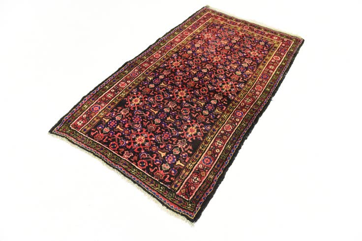 Detail image of 3' 9 x 6' 7 Hand Knotted Hossainabad Persian Wool Rug