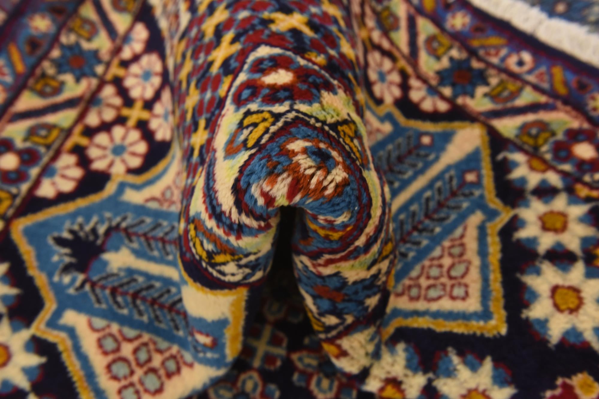 10' 2 x 13' 8 Hand Knotted Isfahan Persian Wool Rug