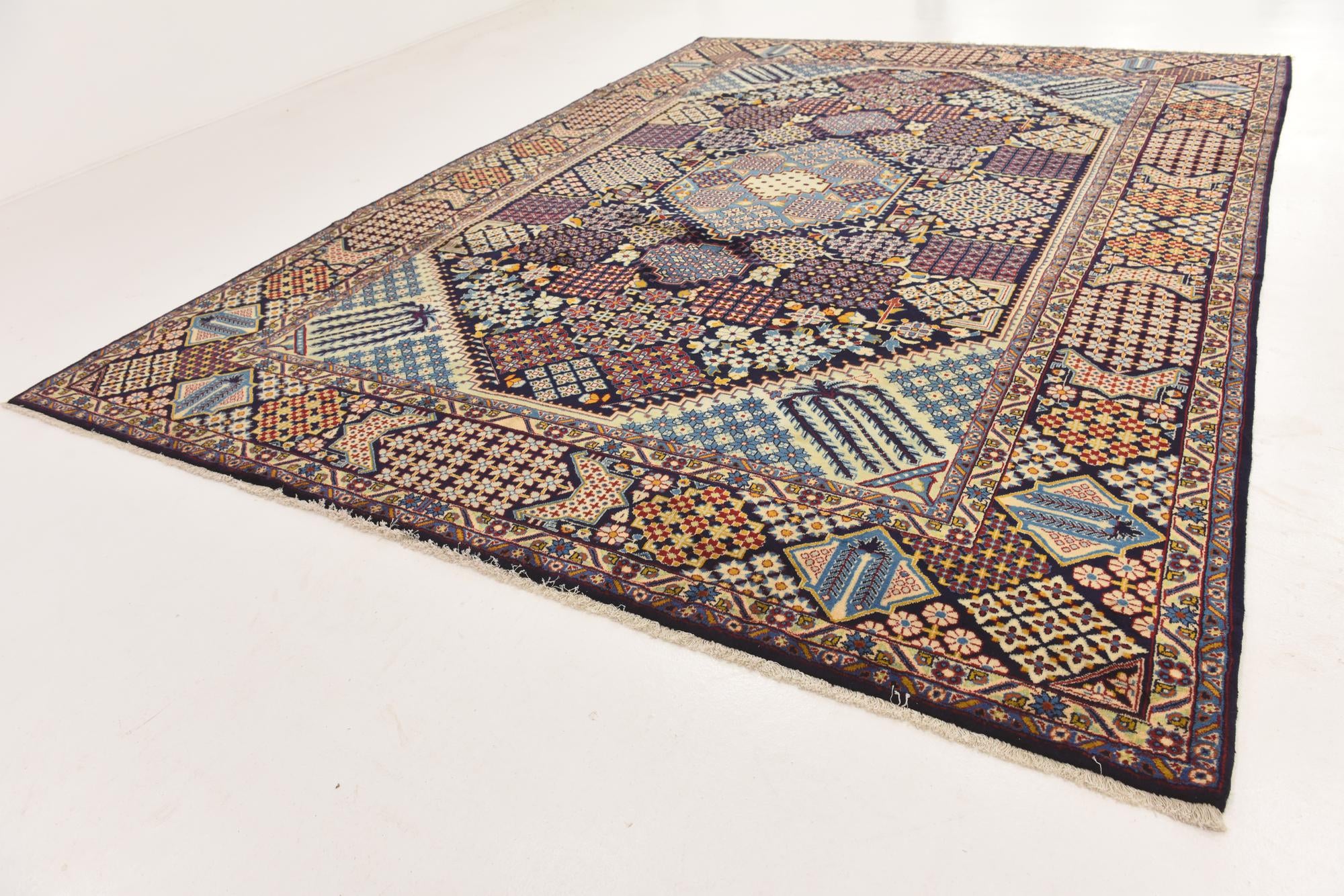 10' 2 x 13' 8 Hand Knotted Isfahan Persian Wool Rug