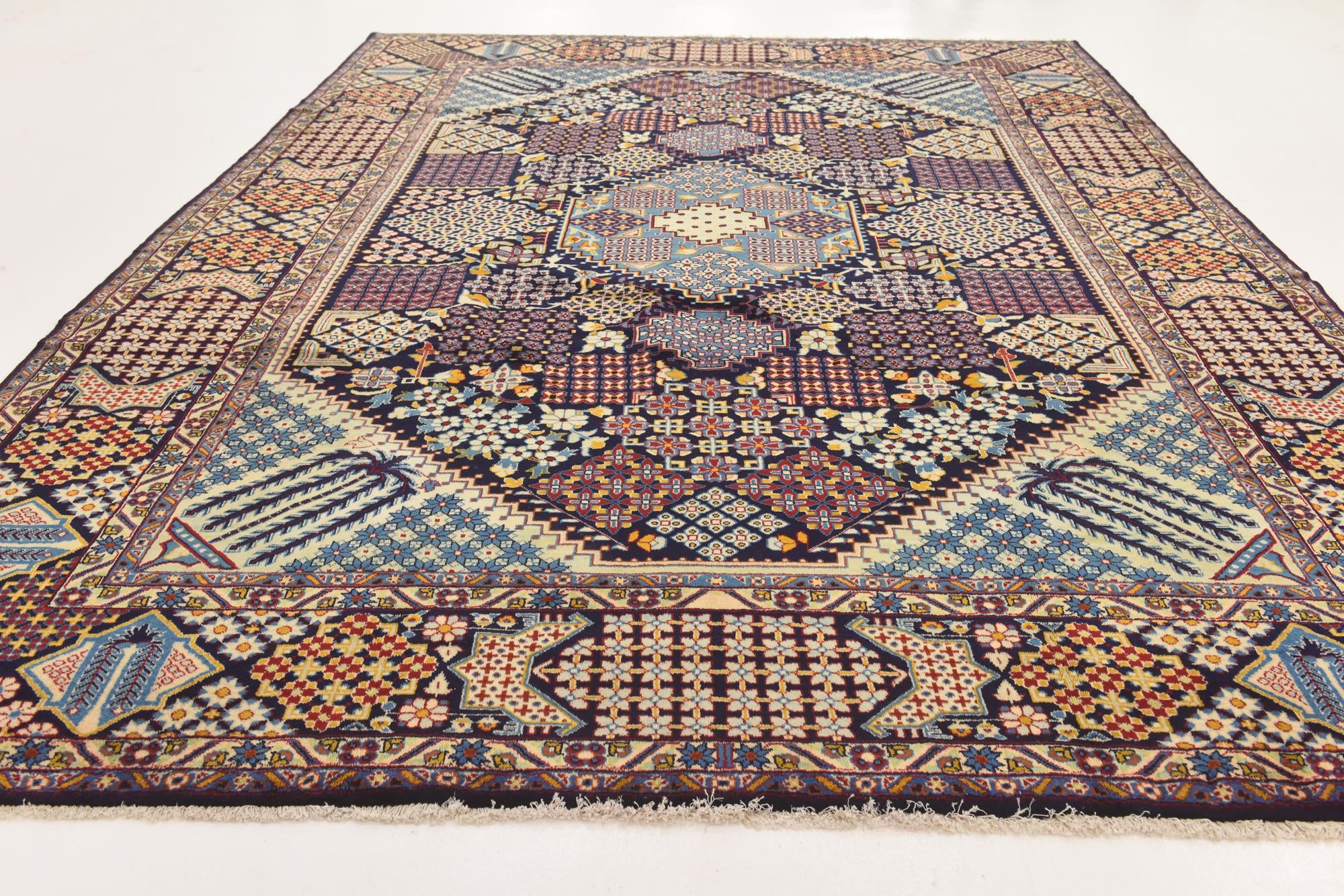 10' 2 x 13' 8 Hand Knotted Isfahan Persian Wool Rug