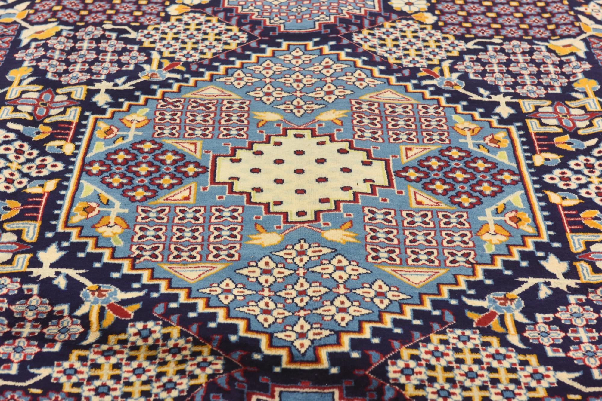 10' 2 x 13' 8 Hand Knotted Isfahan Persian Wool Rug