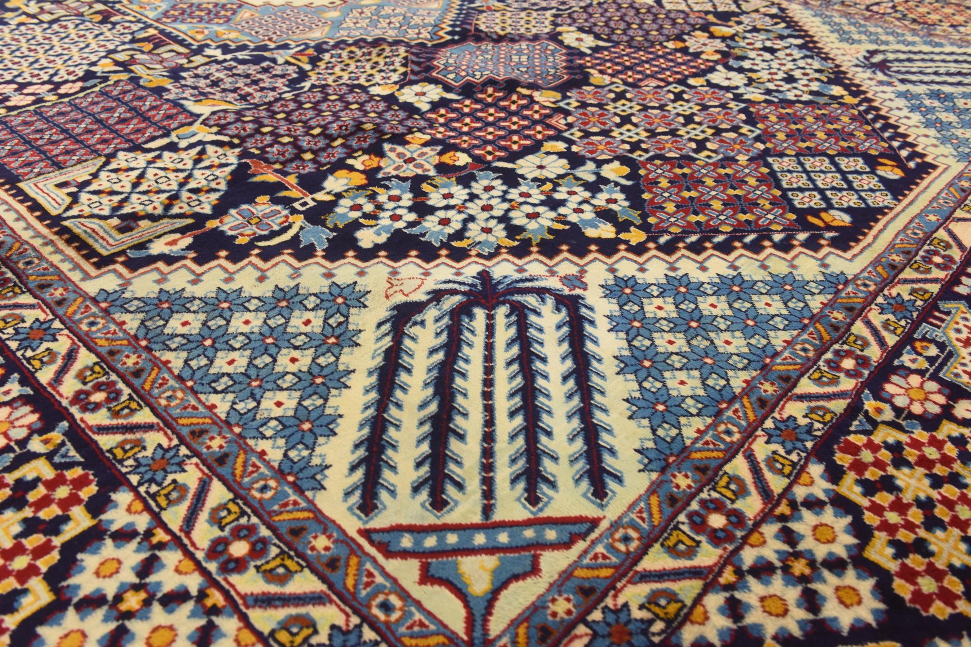 10' 2 x 13' 8 Hand Knotted Isfahan Persian Wool Rug