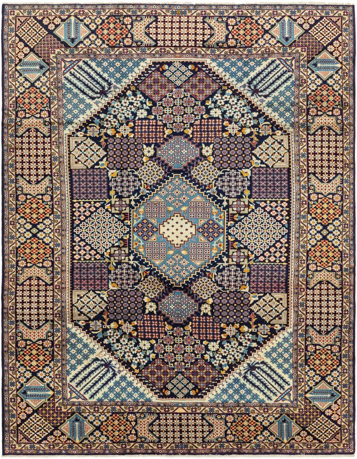 Detail image of 10' 2 x 13' 8 Hand Knotted Isfahan Persian Wool Rug