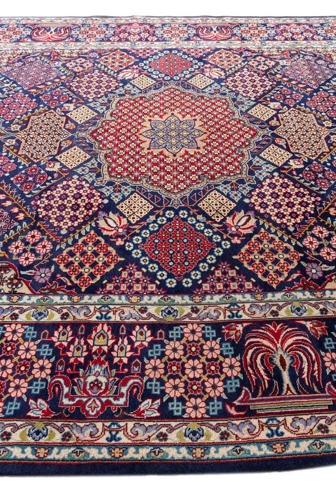 10' 1 x 15' 2 Hand Knotted Isfahan Persian Wool Rug