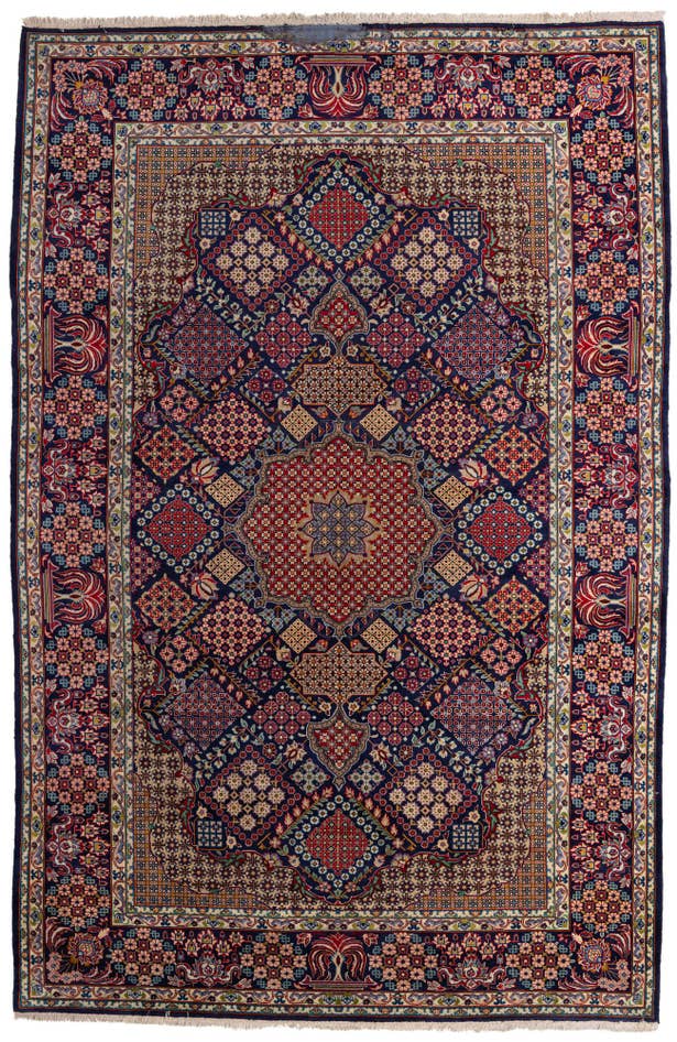 Detail image of 10' 1 x 15' 2 Hand Knotted Isfahan Persian Wool Rug