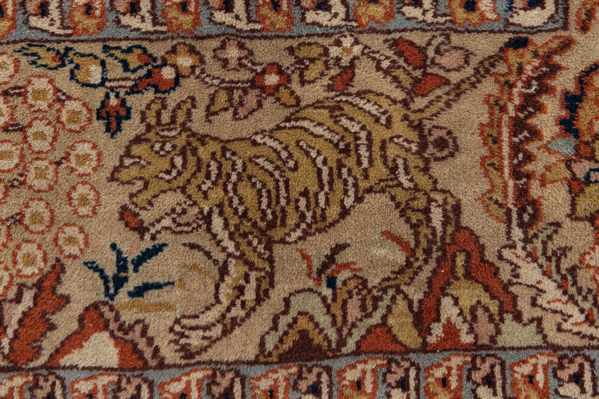 6' x 9' 2 Hand Knotted Isfahan Oriental Wool Rug