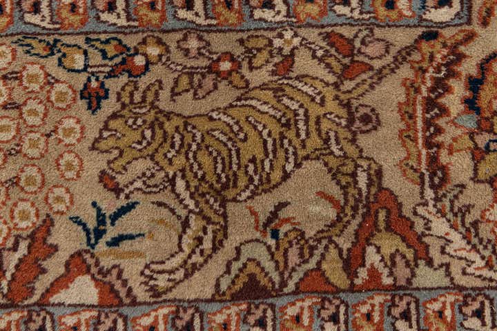 6' x 9' 2 Hand Knotted Isfahan Oriental Wool Rug