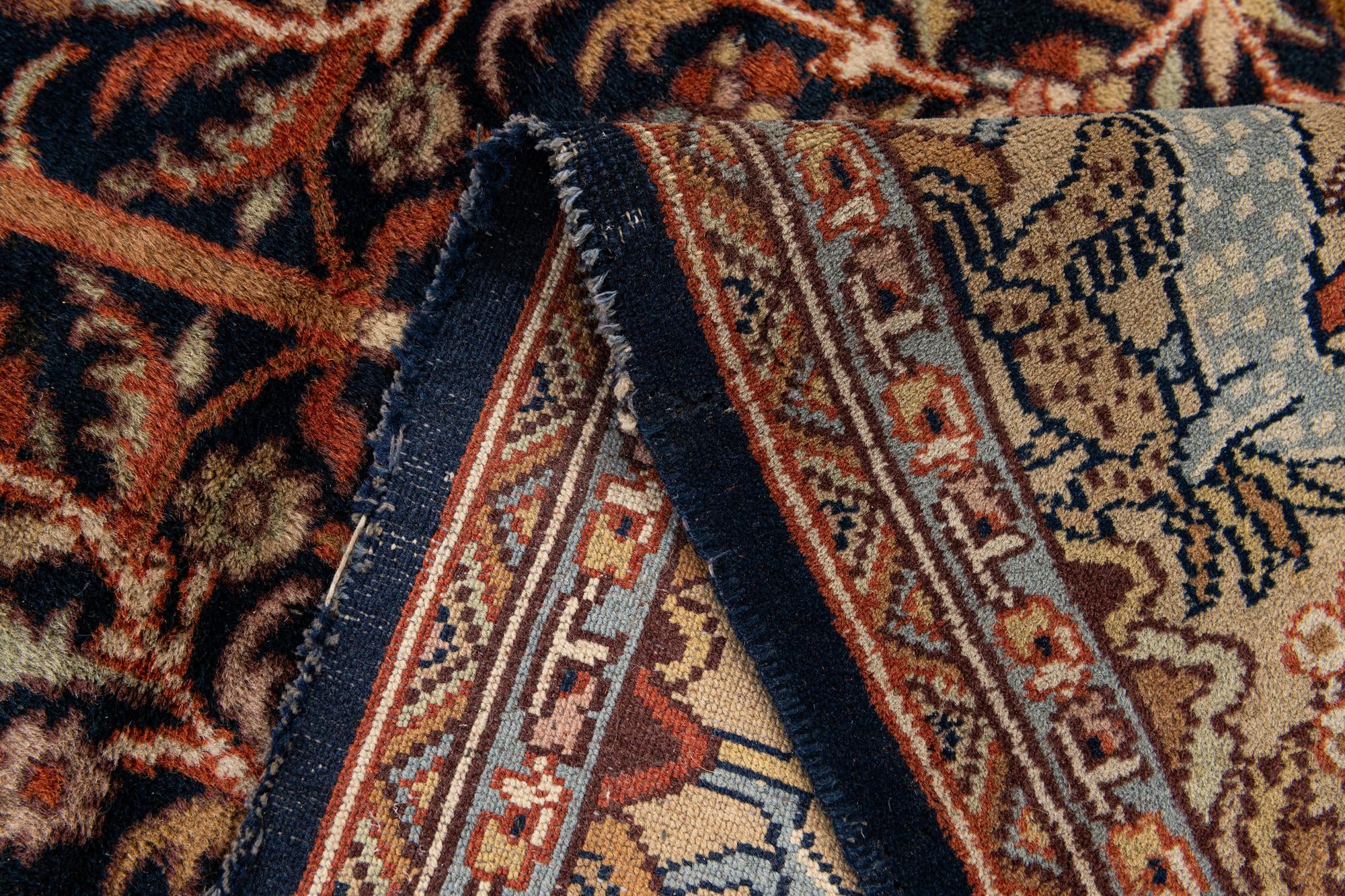 6' x 9' 2 Hand Knotted Isfahan Oriental Wool Rug