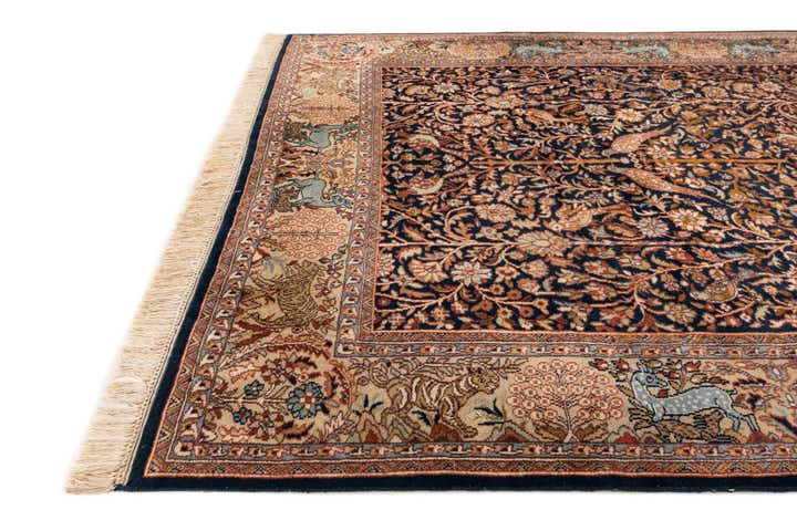 6' x 9' 2 Hand Knotted Isfahan Oriental Wool Rug