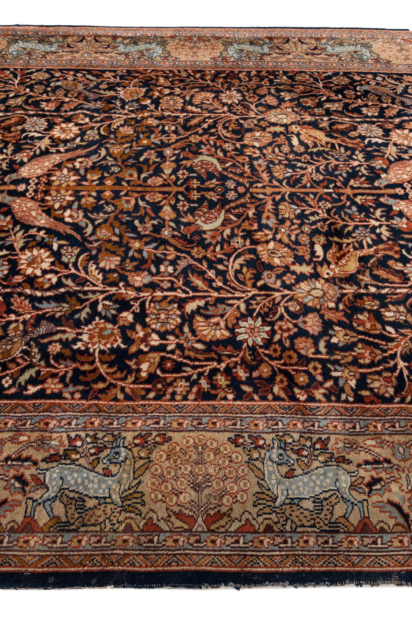 6' x 9' 2 Hand Knotted Isfahan Oriental Wool Rug