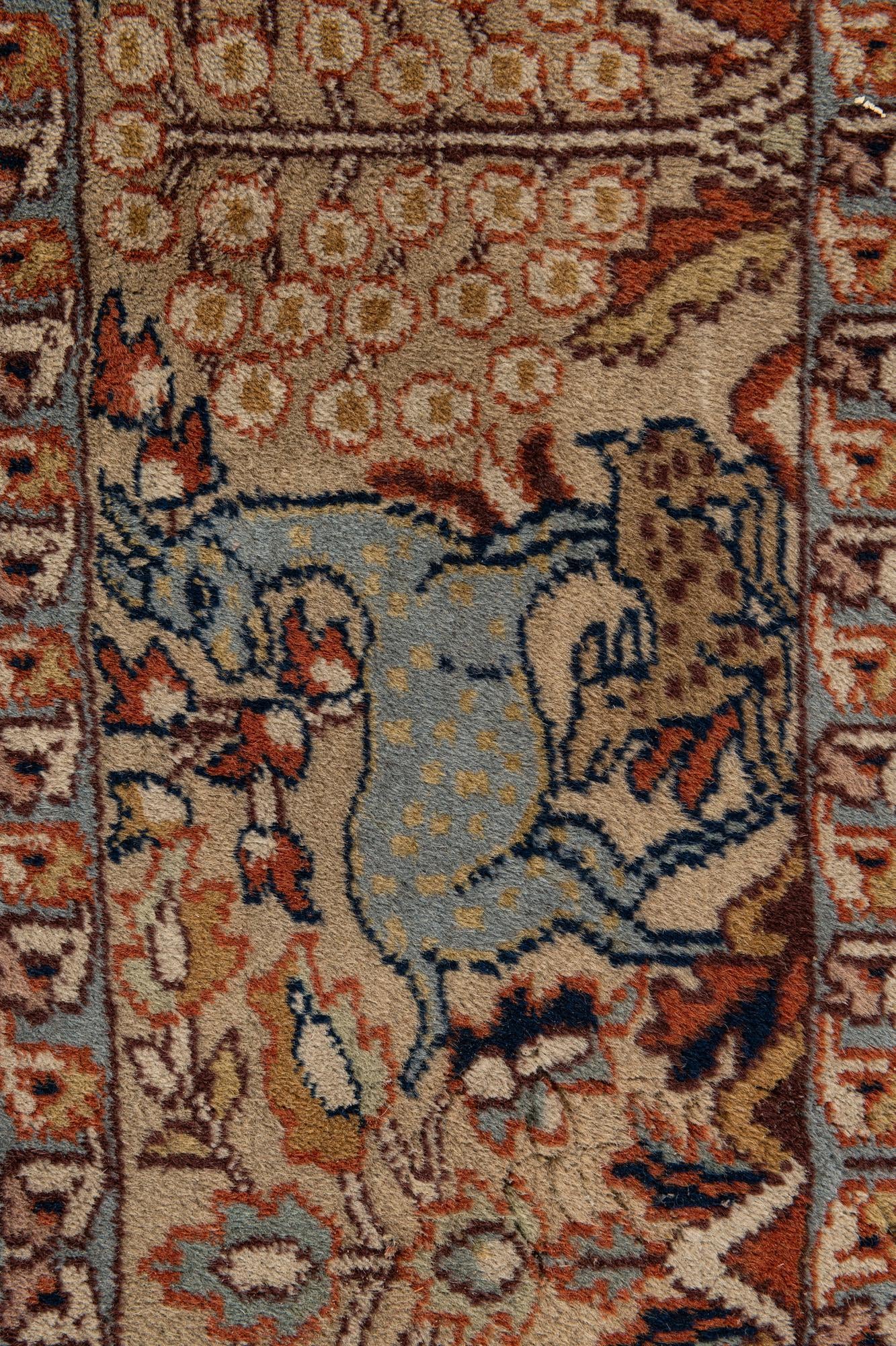 6' x 9' 2 Hand Knotted Isfahan Oriental Wool Rug