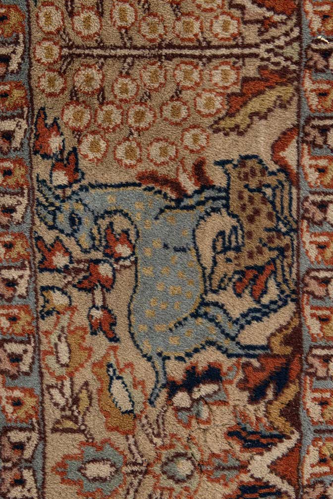 6' x 9' 2 Hand Knotted Isfahan Oriental Wool Rug