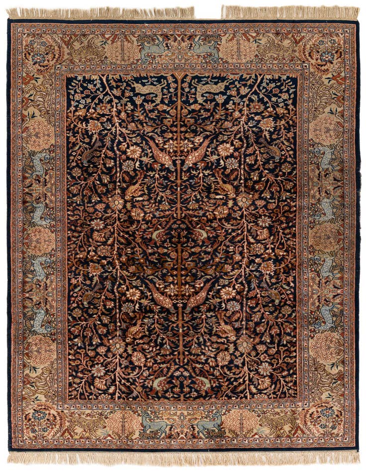 Detail image of 6' x 9' 2 Hand Knotted Isfahan Oriental Wool Rug