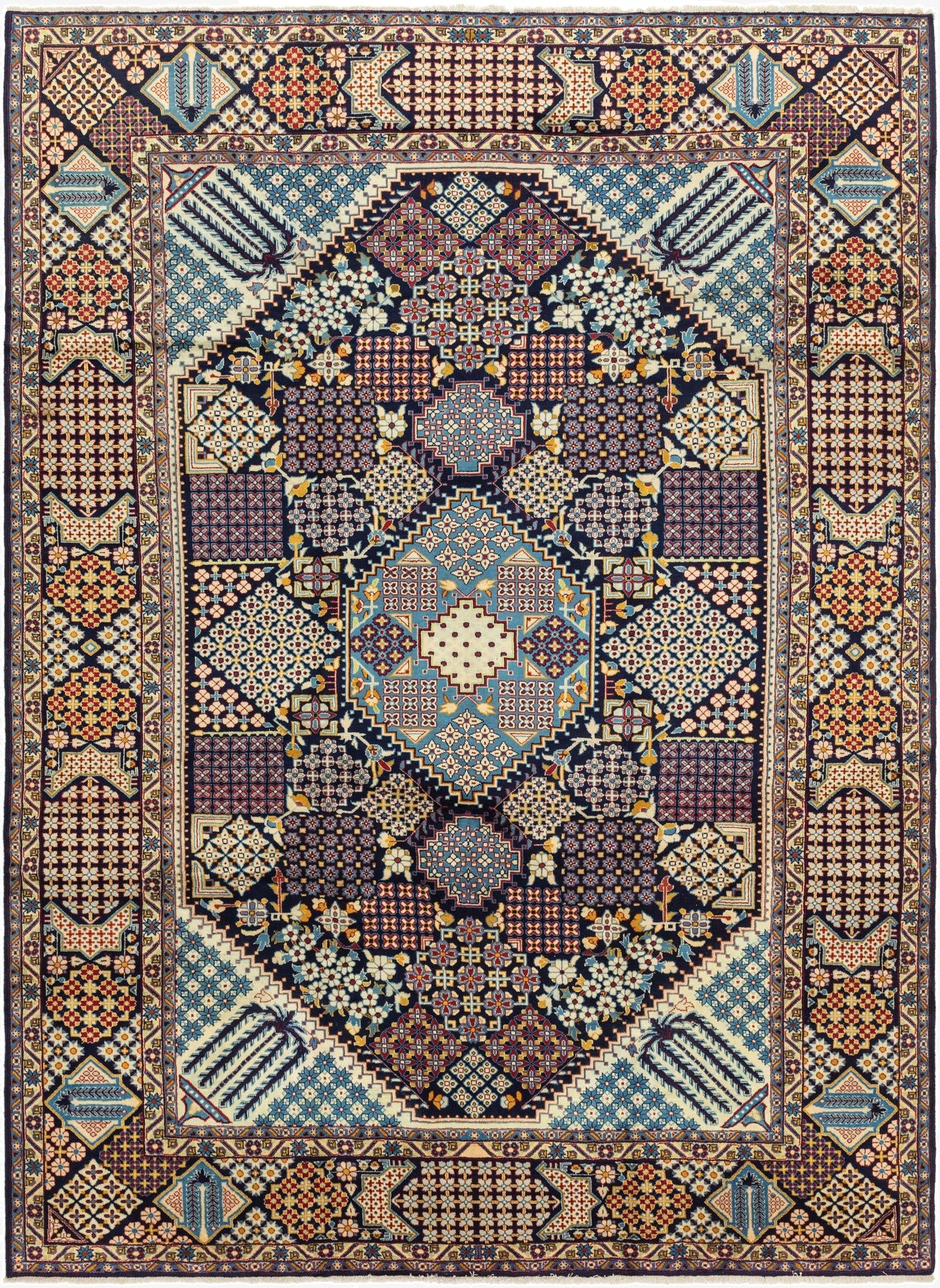 10' 2 x 13' 8  Hand Knotted Isfahan Persian Wool Rug