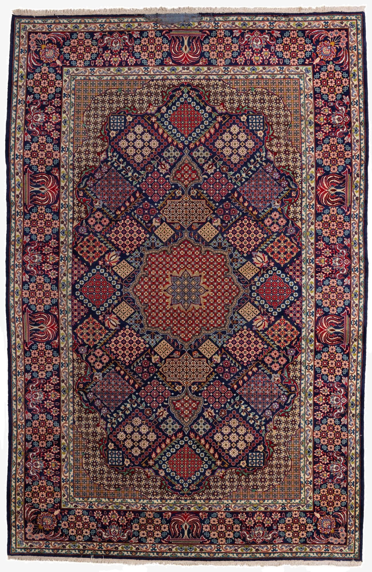 10' 1 x 15' 2  Hand Knotted Isfahan Persian Wool Rug