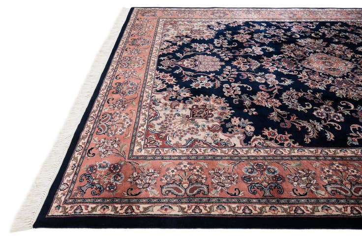 Detail image of 200cm x 255cm anudado a mano Jaipur Agra Alfombra Lana