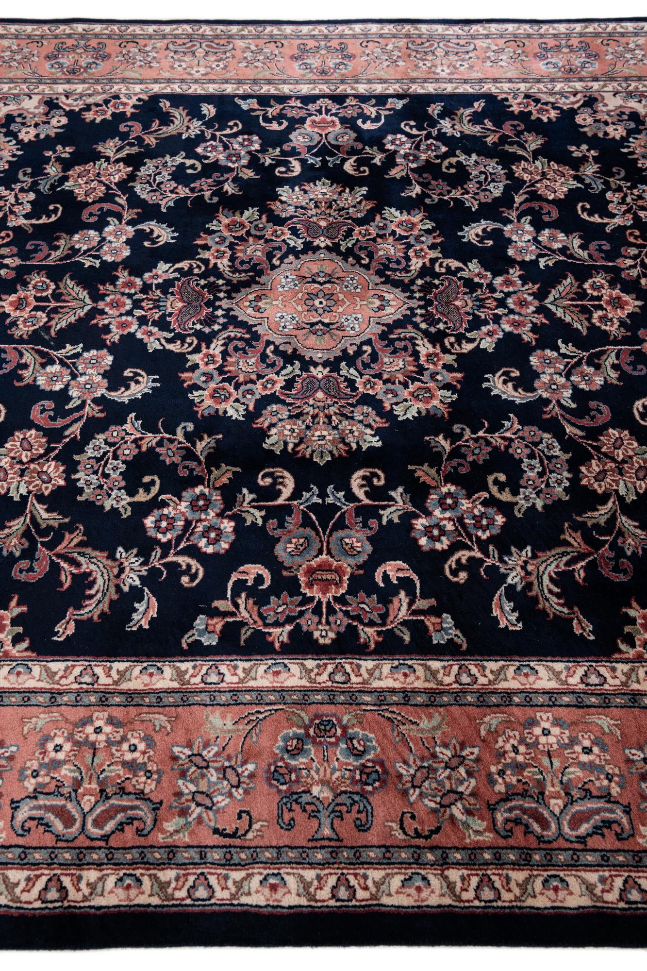 200cm x 255cm anudado a mano Jaipur Agra Alfombra Lana