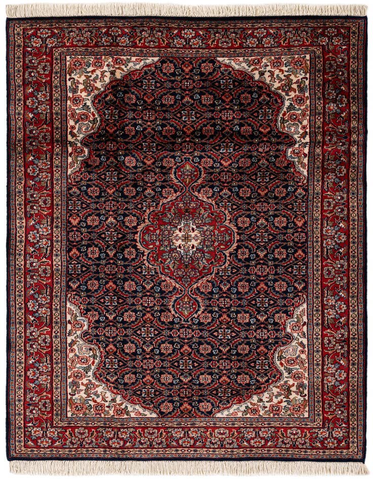 Detail image of 4' 1 x 6' 1 Hand Knotted Jaipur Agra Wool Rug