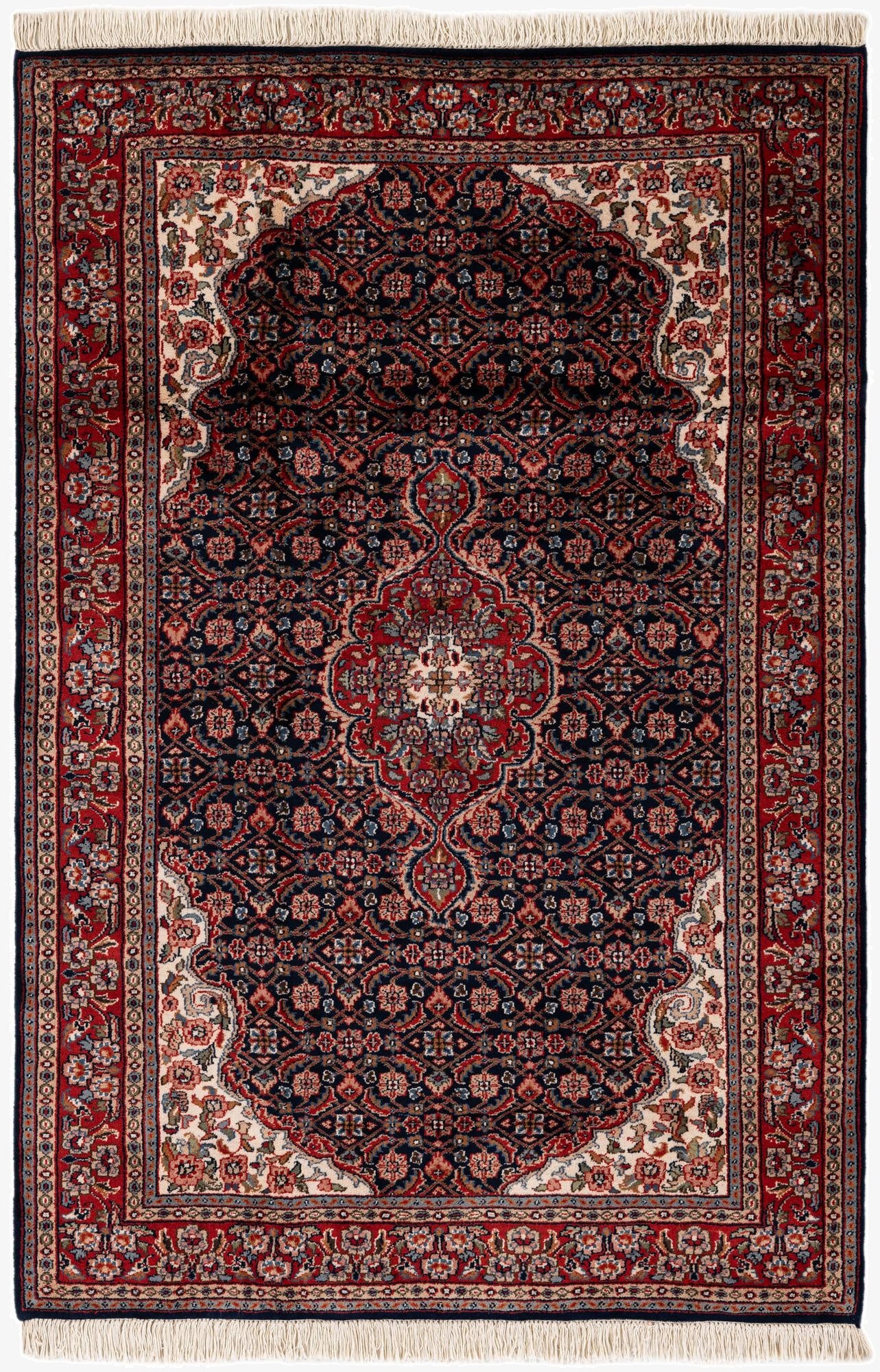 4' 1 x 6' 1  Hand Knotted Jaipur Agra Wool Rug