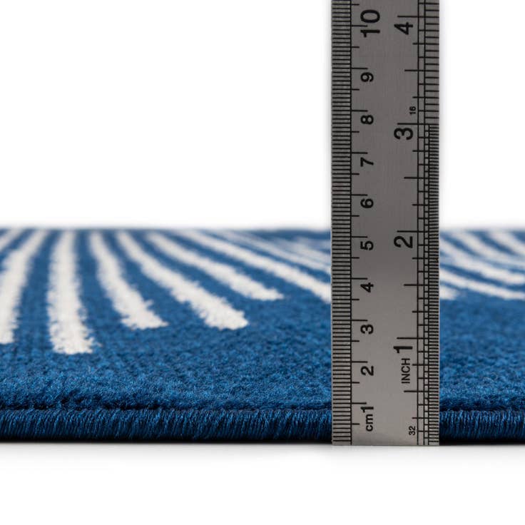 Detail image of Custom Navy Blue Kai Rug