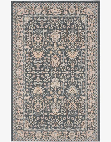 Navy Blue Kamala Washable Rug