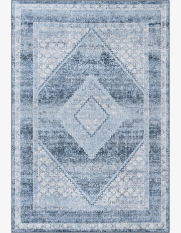 Navy Blue Kamala Washable Rug