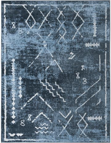 Navy Blue Kamala Washable Rug