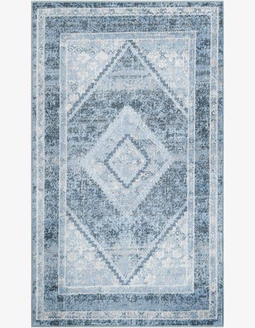 Navy Blue Kamala Washable Rug