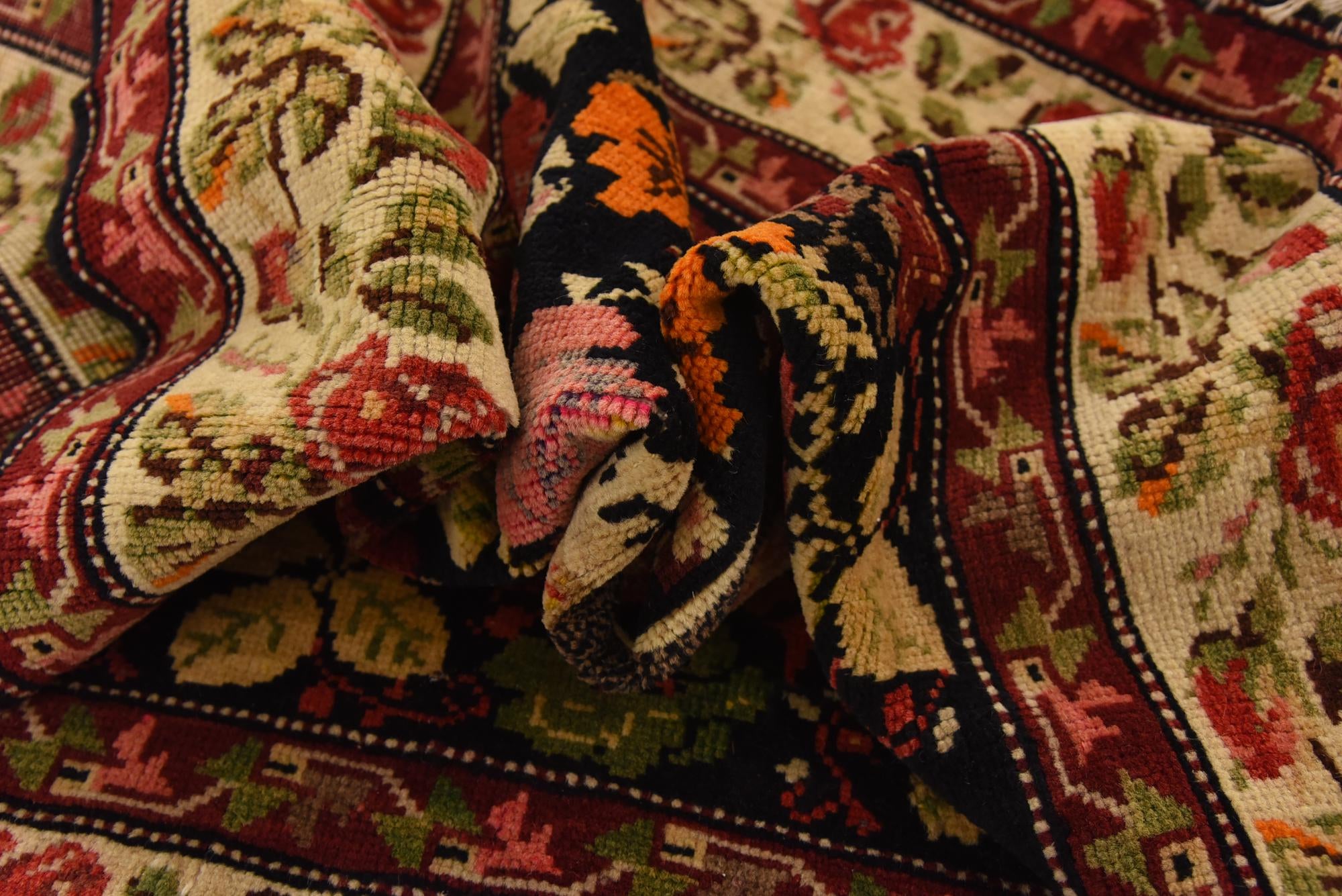 4' 4 x 5' 9 Hand Knotted Karabakh Wool Rug
