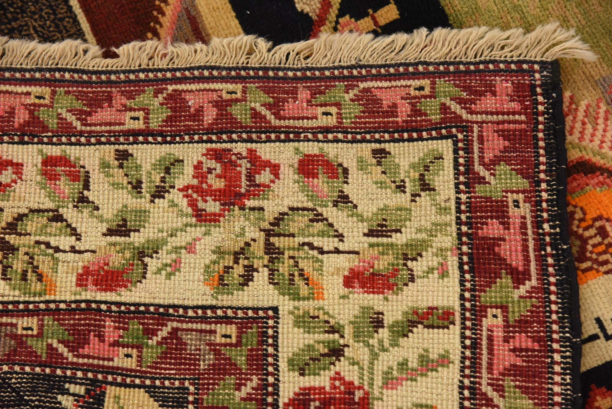 4' 4 x 5' 9 Hand Knotted Karabakh Wool Rug