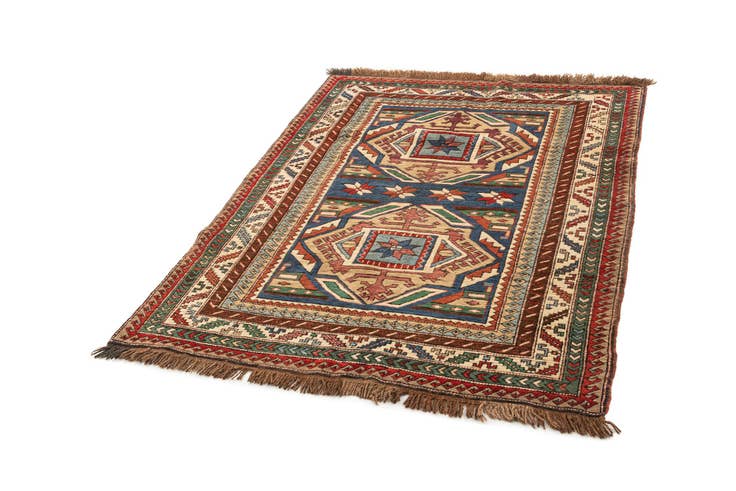 Detail image of 4' 4 x 5' 9 Hand Knotted Kars Wool Rug