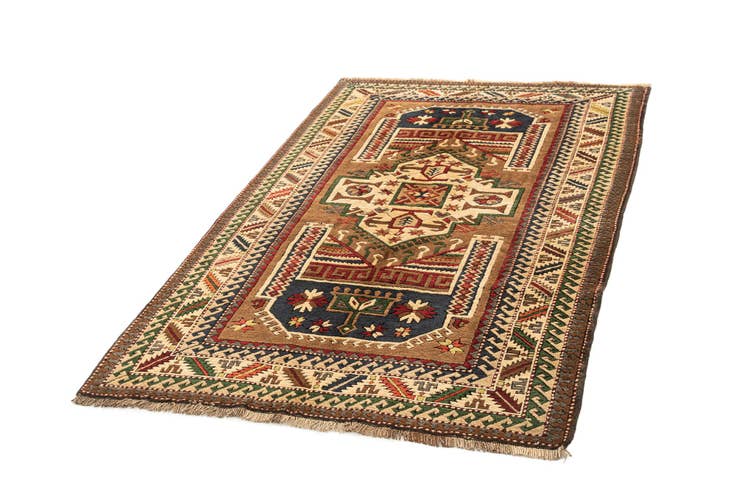 Detail image of 4' 4 x 6' 6 Hand Knotted Kars Wool Rug