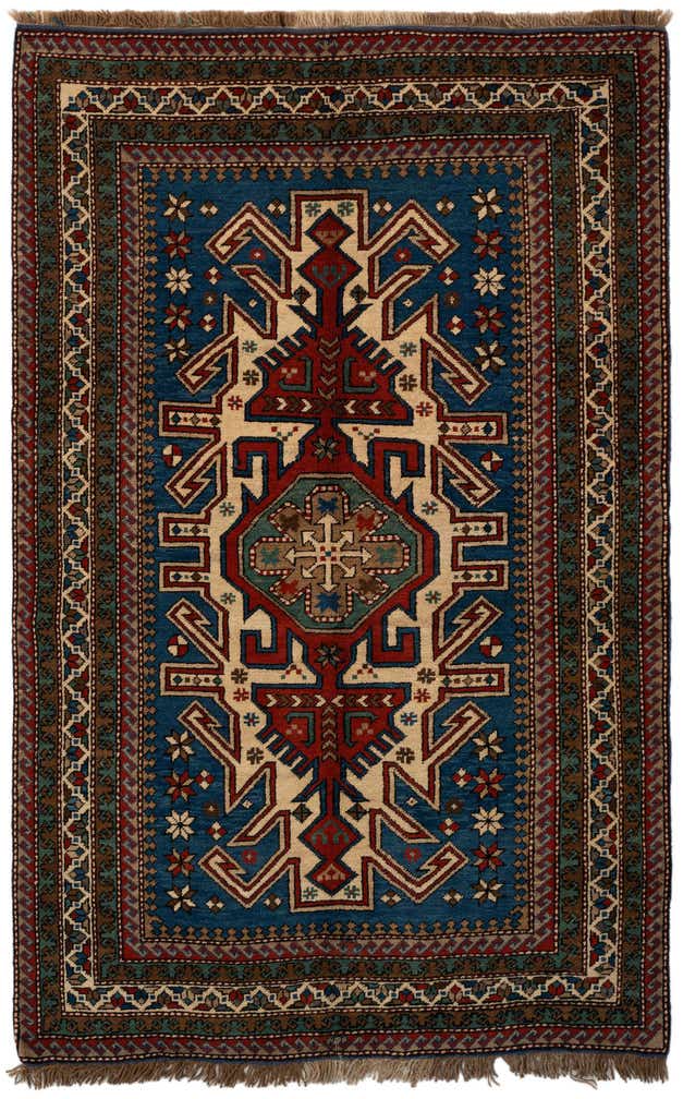 4' 4 x 6' 10 Hand Knotted Kars Wool Rug