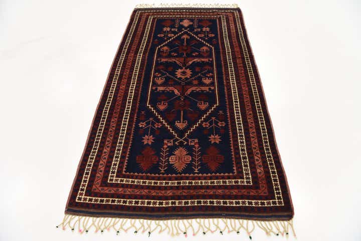 3' 5 x 6' 5 Hand Knotted Kars Oriental Wool Rug