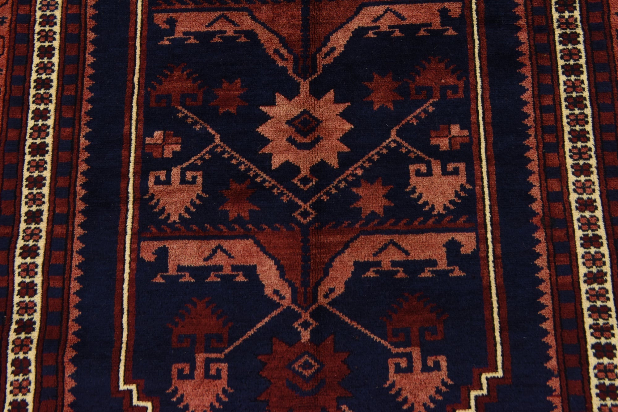 3' 5 x 6' 5 Hand Knotted Kars Oriental Wool Rug